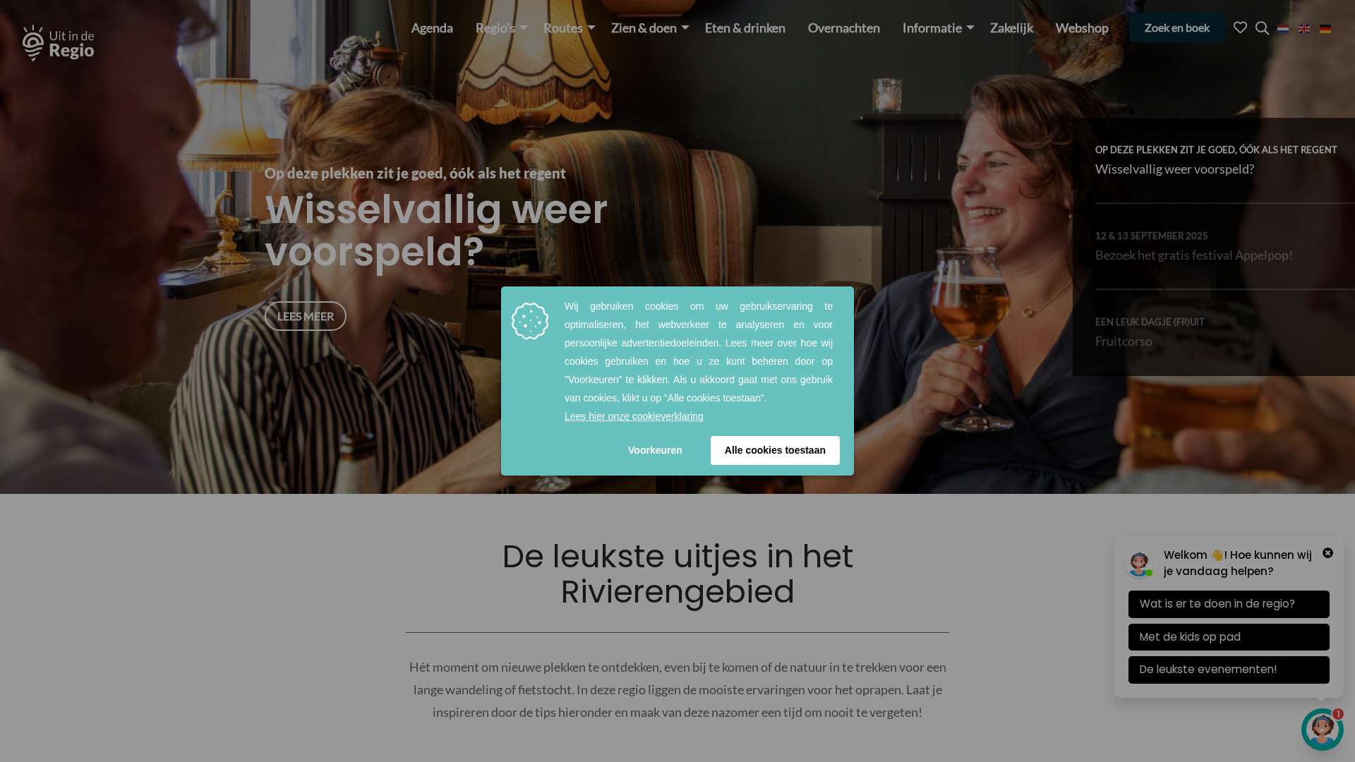 Screenshot of uitinderegio.nl
