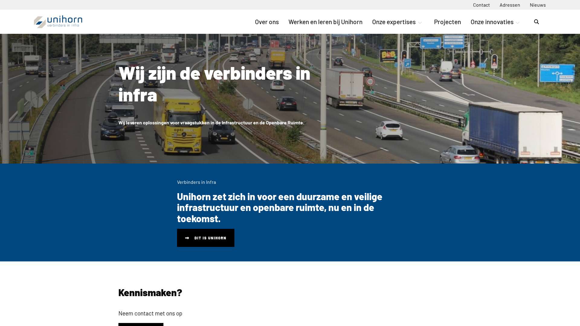 Screenshot of unihorn.nl