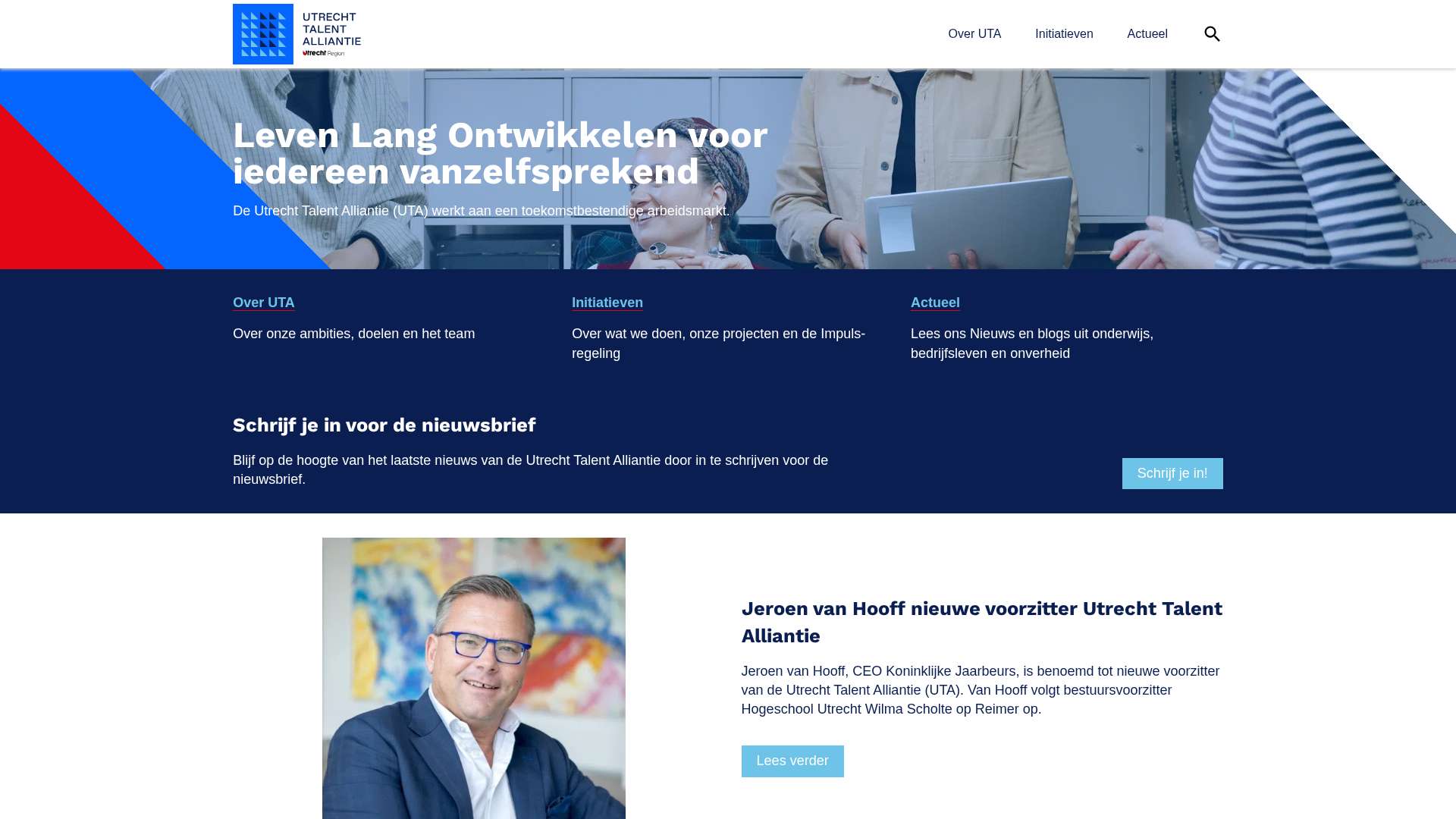 Screenshot of utrechttalentalliantie.nl