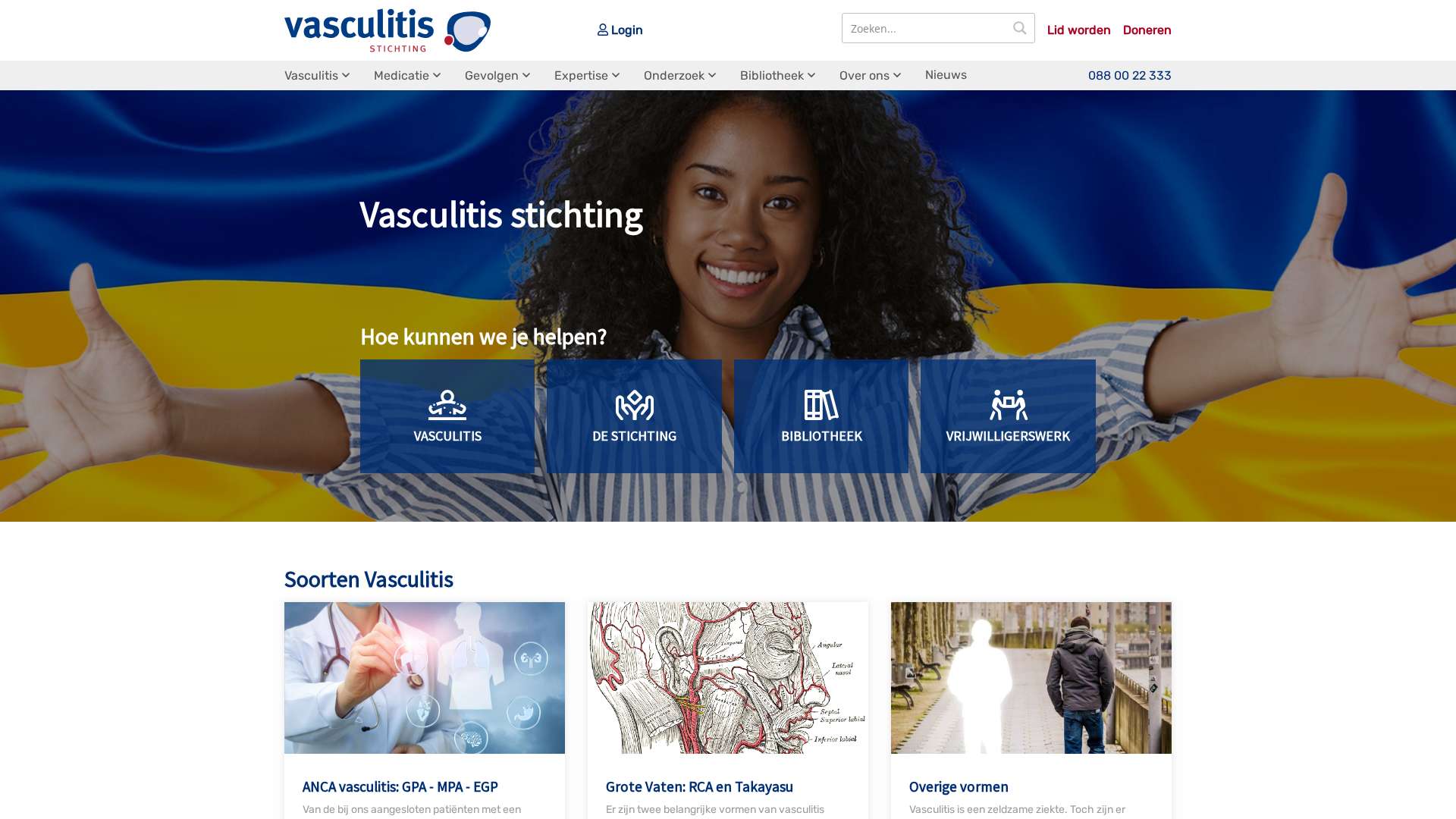Screenshot of vasculitis.nl