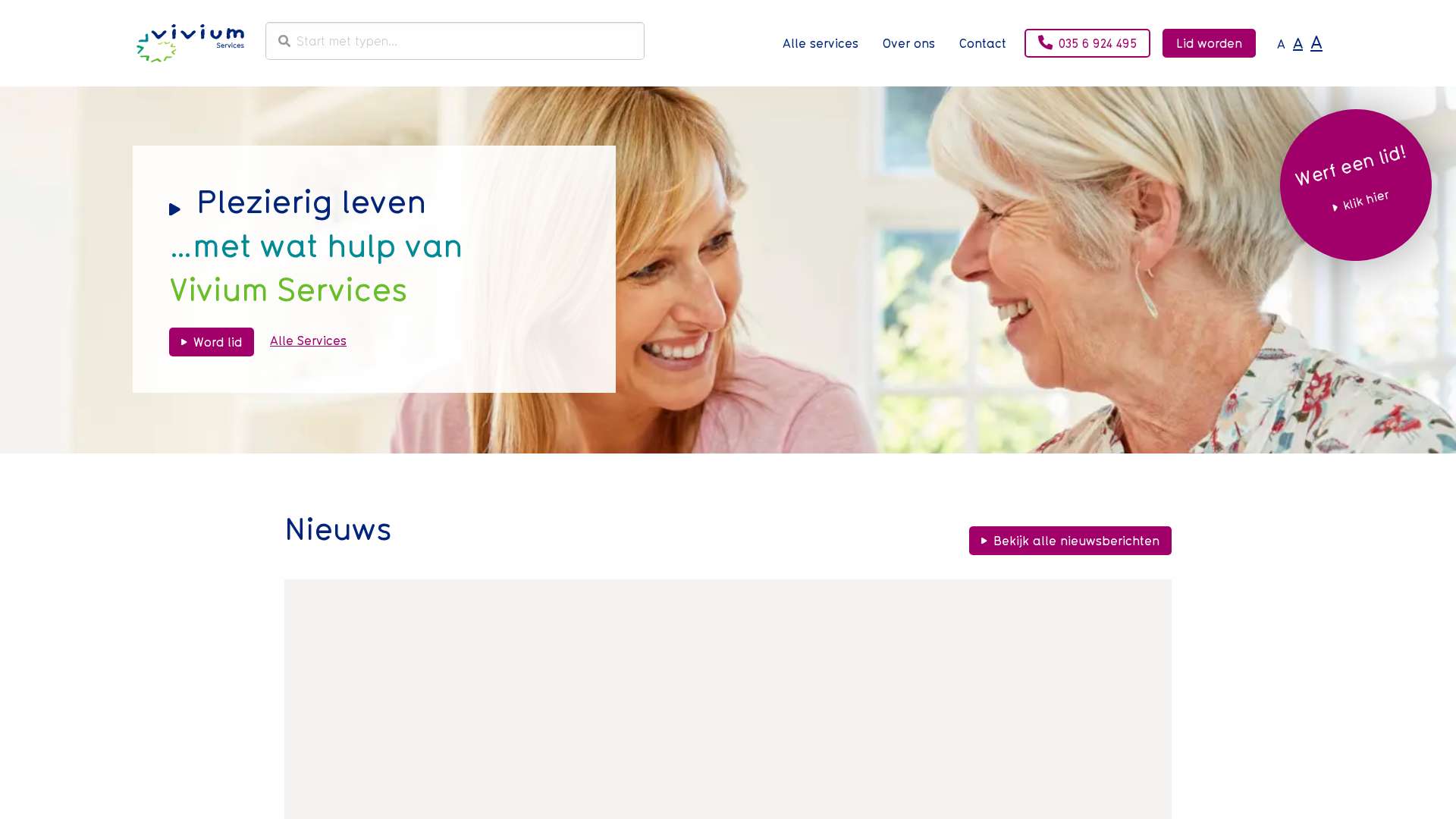 Screenshot of viviumservices.nl