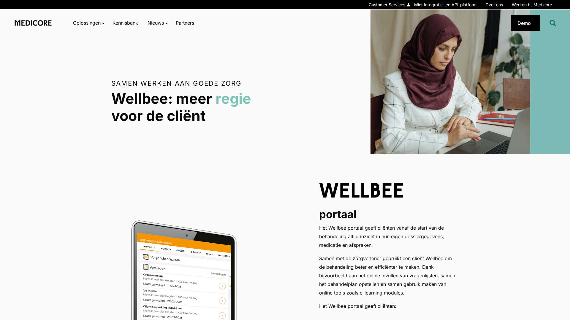 Screenshot of wellbee.nl