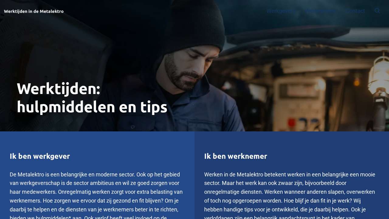 Screenshot of werktijdenmetalektro.nl