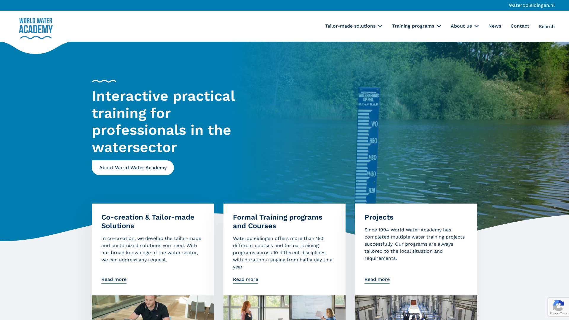 Screenshot of worldwateracademy.com